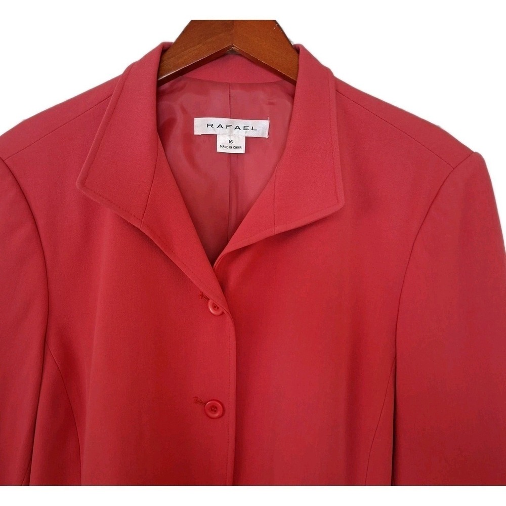 Rafael Blazer Lipstick red women's Jacket XL NEW With Tags Plus Size 16